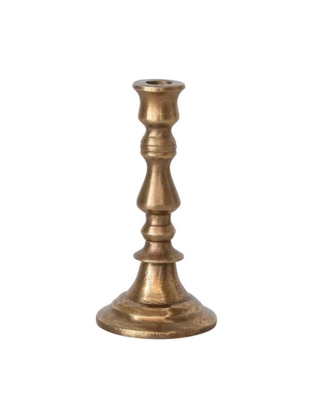 Cast Aluminum Taper Holder NEW Mini Brass Finish Home Decor For Mini Candles